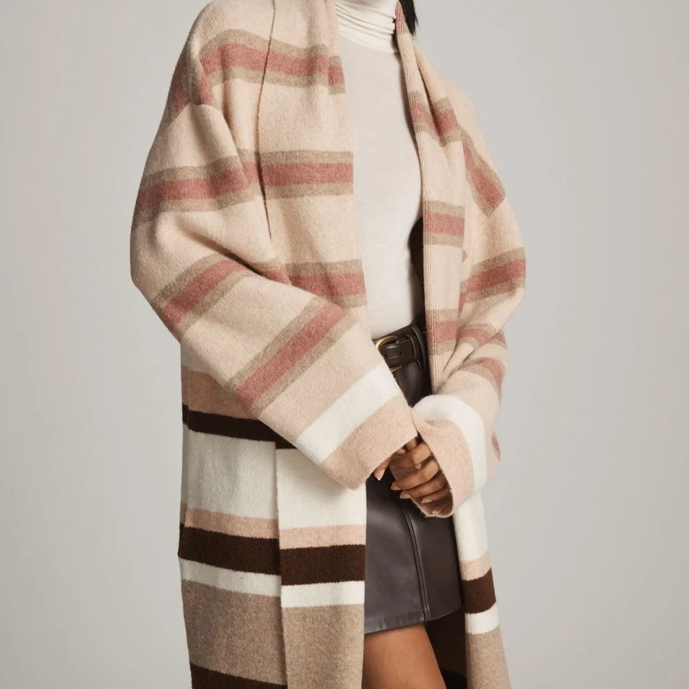 Anthropologie The Mariel Long lined striped color block cardigan - Picture 12 of 12